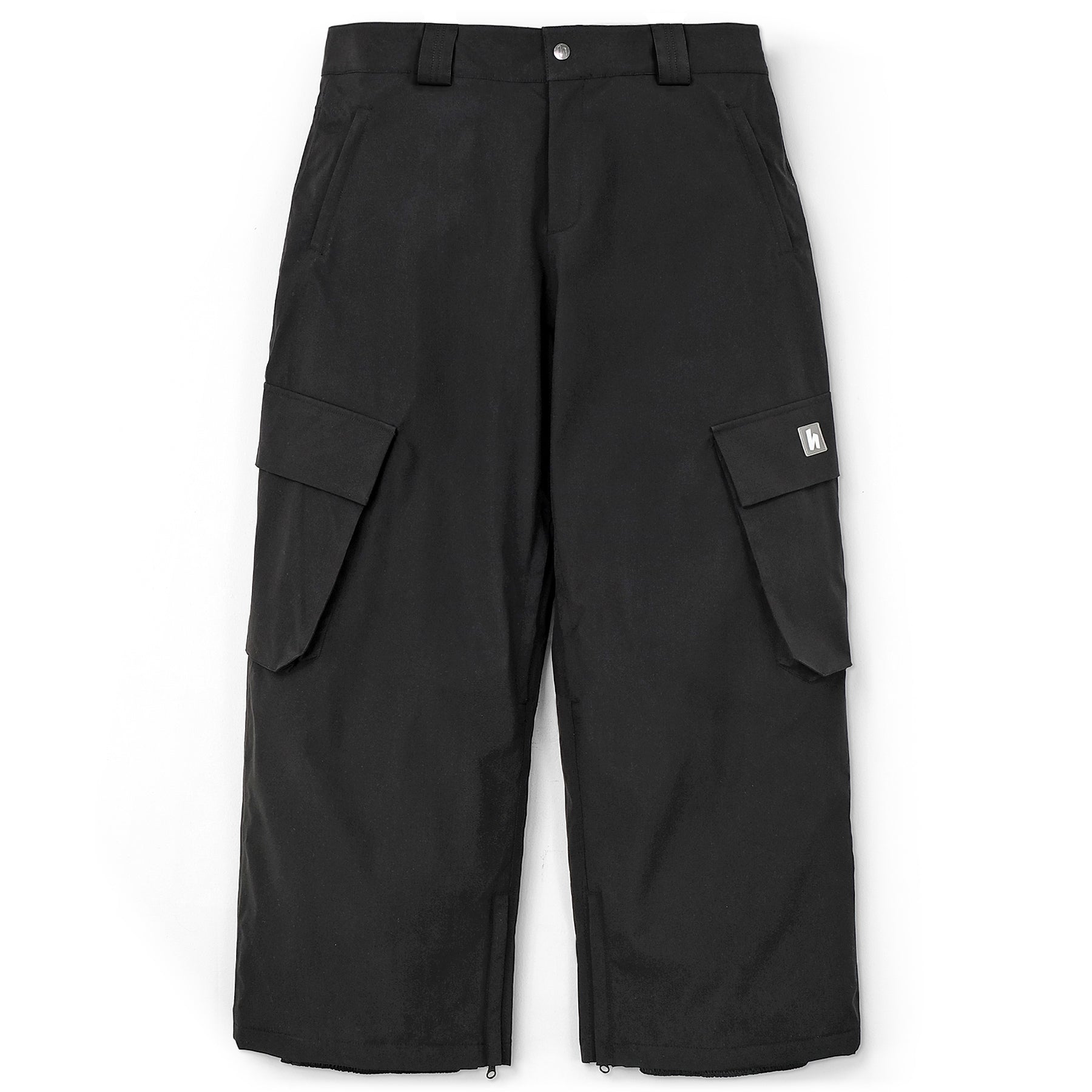 06' CARGO SNOWPANT - BLACK RIPSTOP – Harlaut Apparel