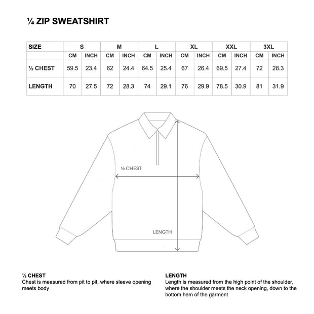 1/4 ZIP STAR SWEATSHIRT - ASH