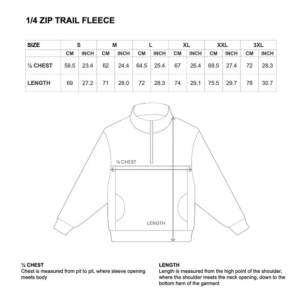 1/4 ZIP TRAIL FLEECE - BROWN