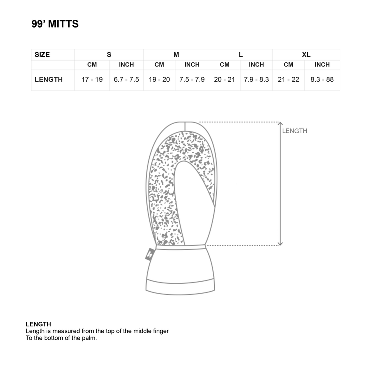 99´ MITTS - SNOW WHITE