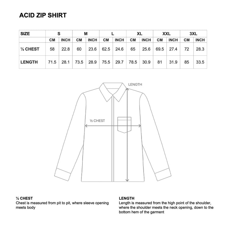 ACID ZIP SHIRT - DUST BEIGE