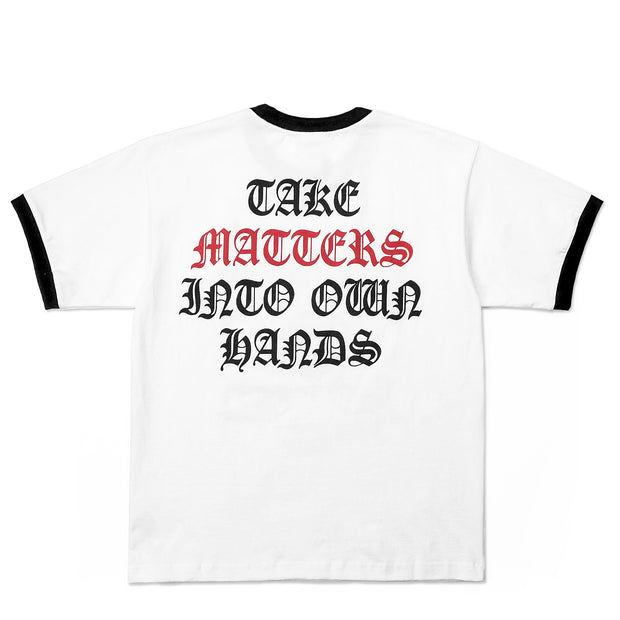 BREAK AWAY RINGER TEE - WHITE