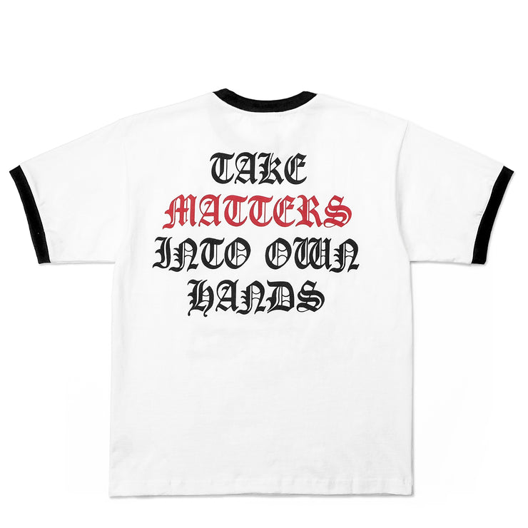 BREAK AWAY RINGER TEE - WHITE
