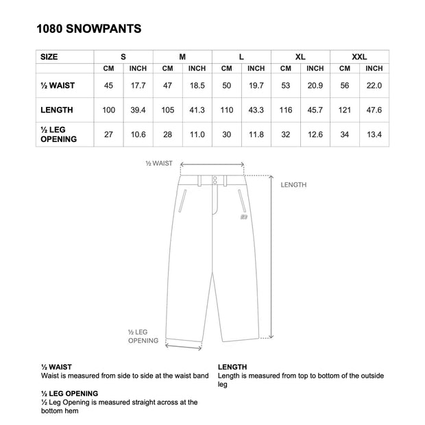 1080 SNOWPANTS - BLACK KNIGHT