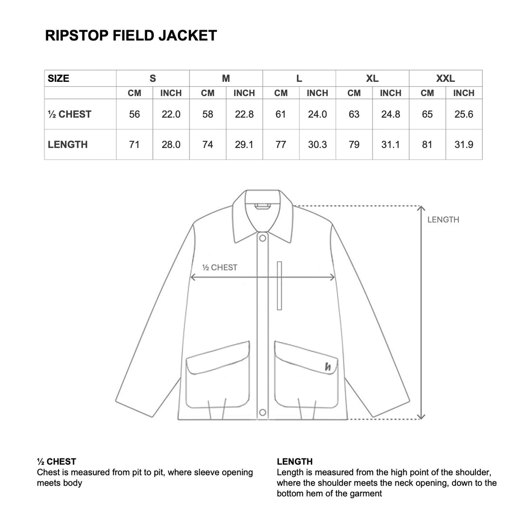 RIPSTOP FIELD JACKET - STONE – Harlaut Apparel