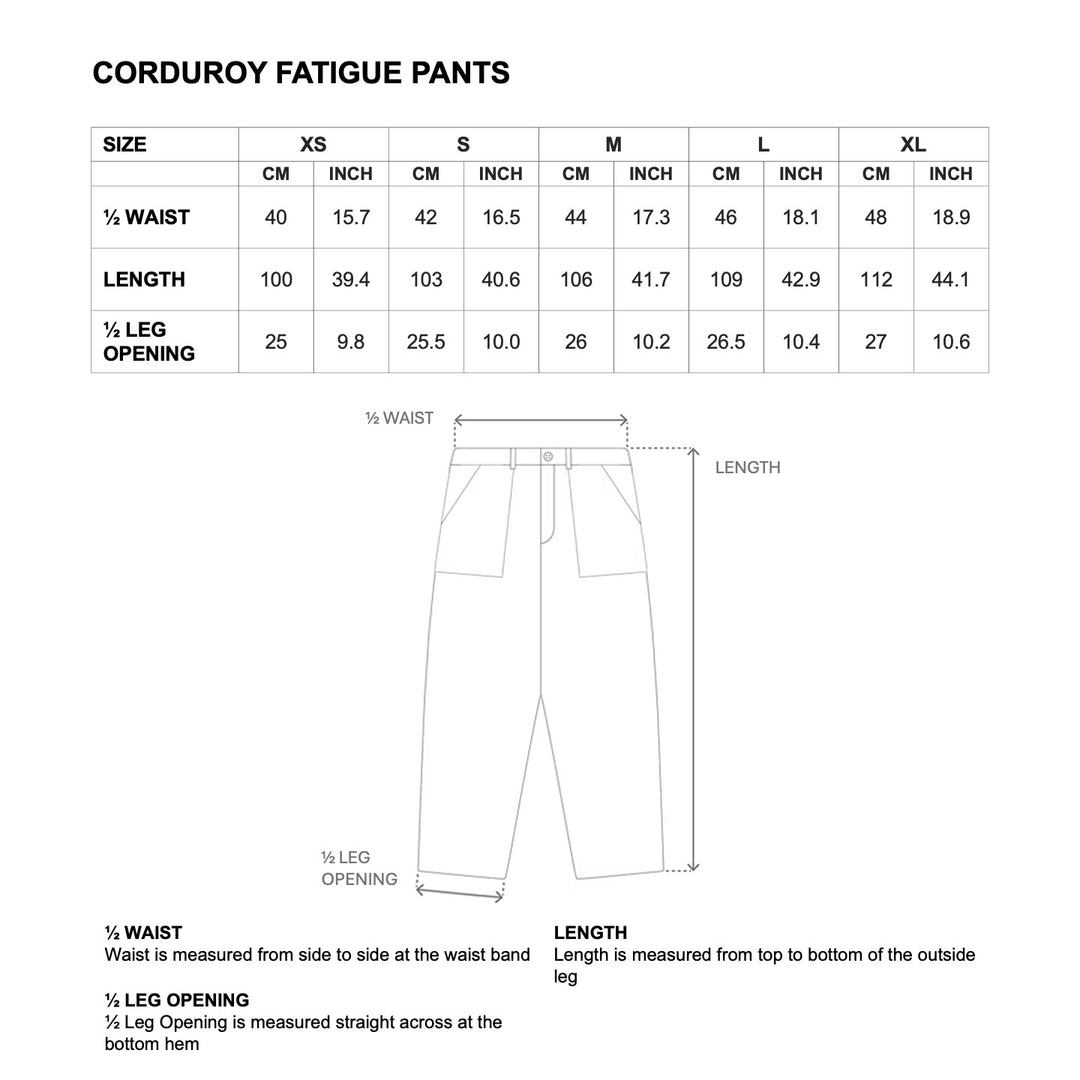CORDUROY FATIGUE PANTS - BROWN – Harlaut Apparel