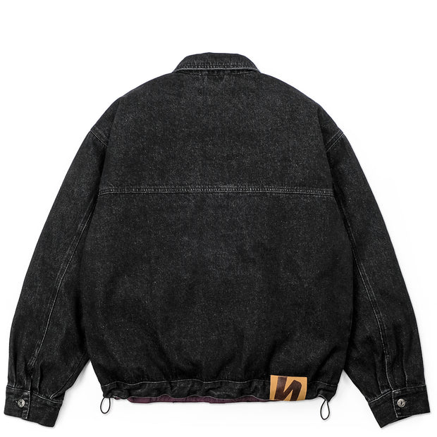 DENIM 13.5OZ JACKET - WASHED BLACK
