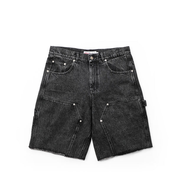 DENIM 13OZ WORK SHORT - WASHED BLACK
