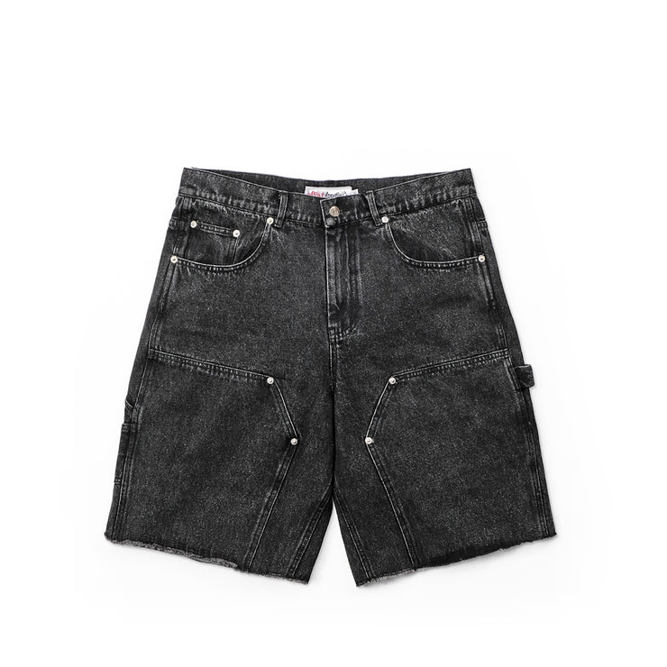 DENIM 13OZ WORK SHORT - WASHED BLACK
