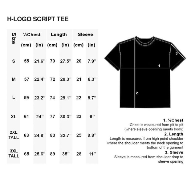 H-LOGO SCRIPT TEE - SPORTS GREY