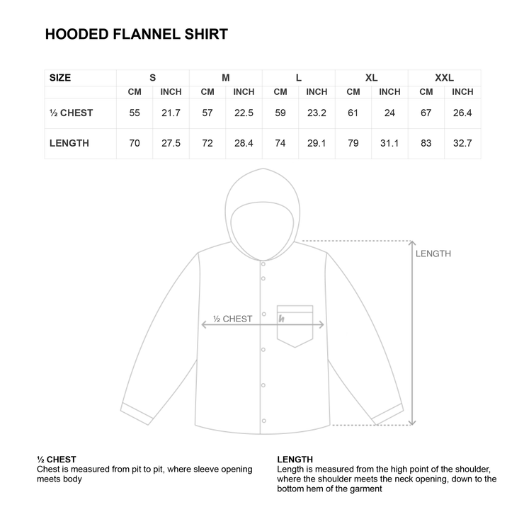 HOODED FLANNEL SHIRT - BROWN