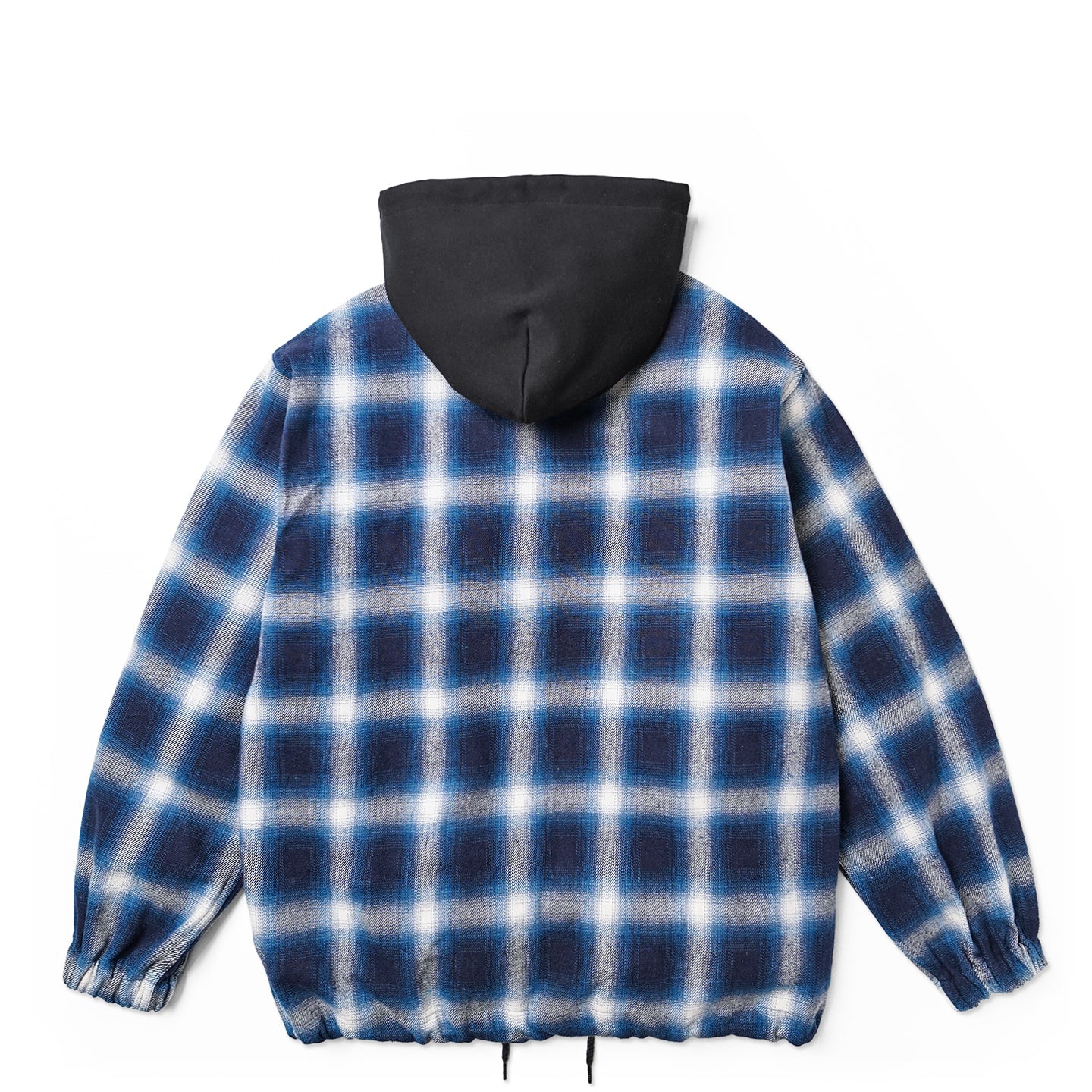 HOODED FLANNEL SHIRT - PLAID BLUE – Harlaut Apparel