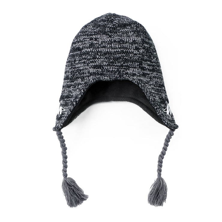 KNIT EAR FLAP BEANIE - CHARCOAL – Harlaut Apparel