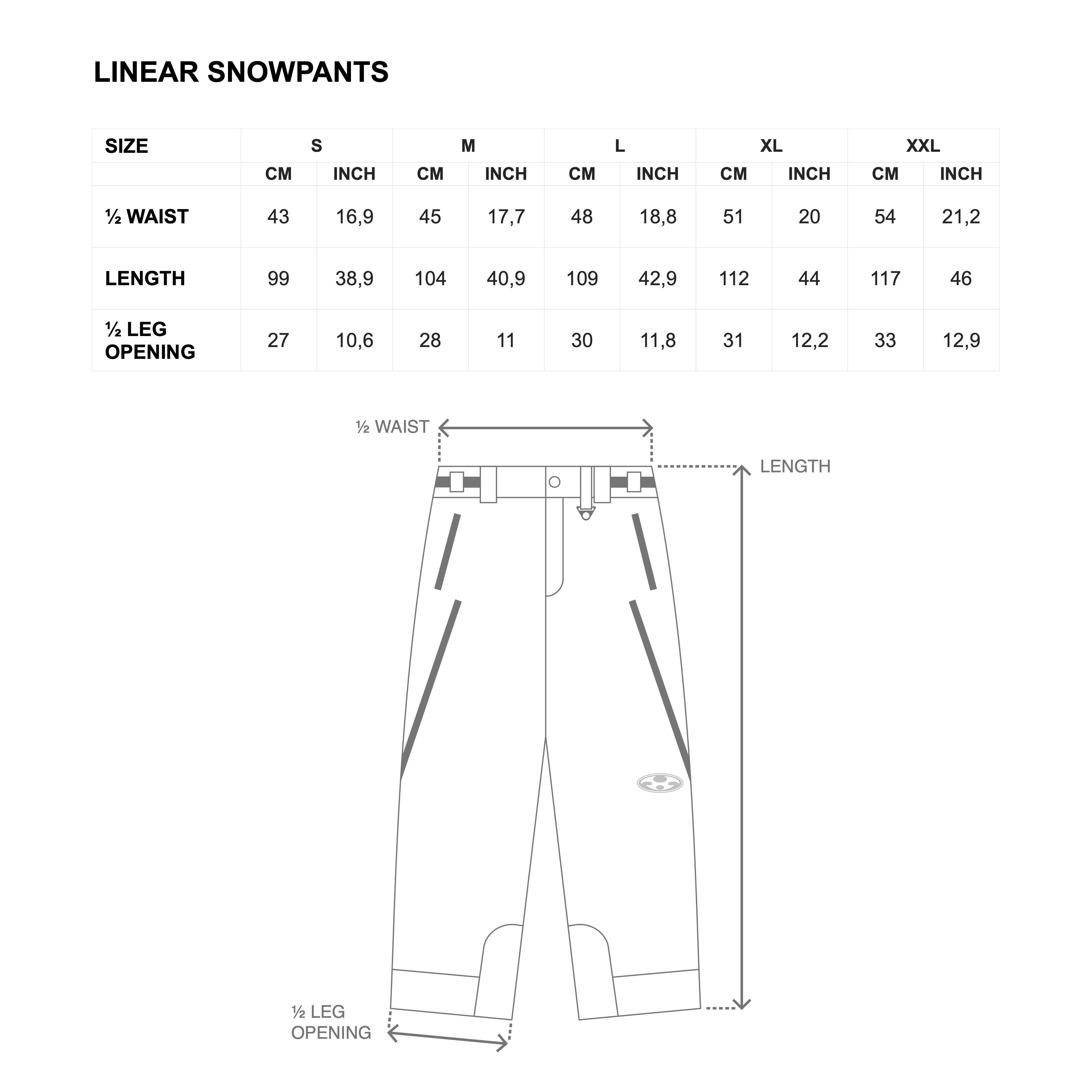 LINEAR SNOWPANT - BLACK – Harlaut Apparel