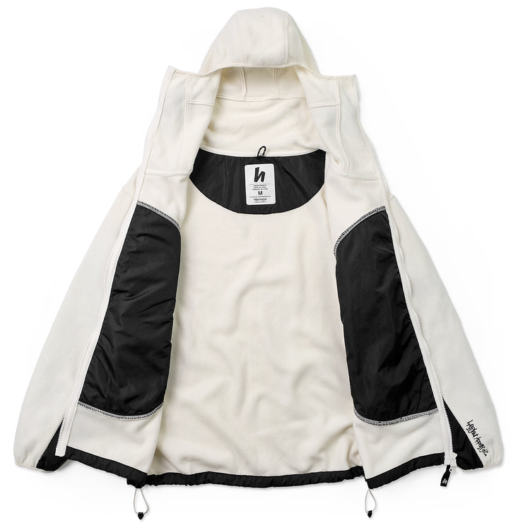 NINJA FLEECE JACKET - STHLM WHITE – Harlaut Apparel