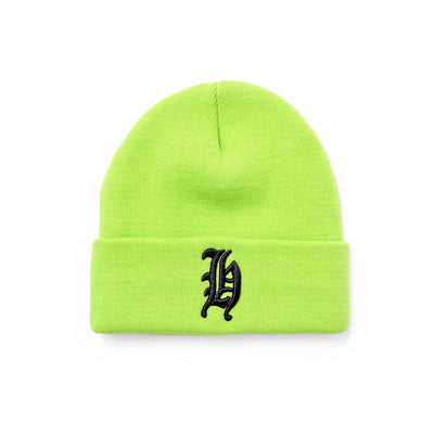 OLD ENG BEANIE -  SAFETY GREEN