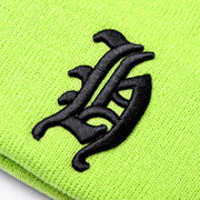 OLD ENG BEANIE -  SAFETY GREEN