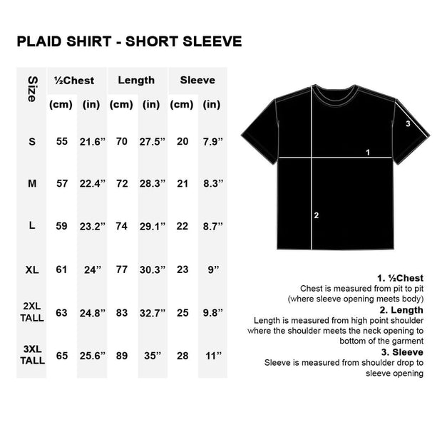 PLAID SHIRT - SHORT SLEEVE - BLACK
