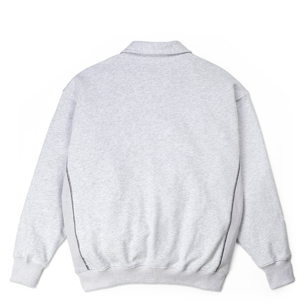 1/4 ZIP STAR SWEATSHIRT - ASH