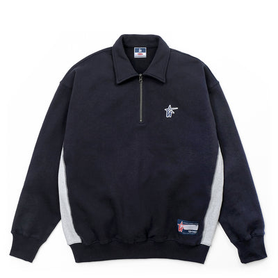 1/4 ZIP STAR SWEATSHIRT - NAVY