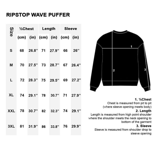 RIPSTOP WAVE PUFFER - RED