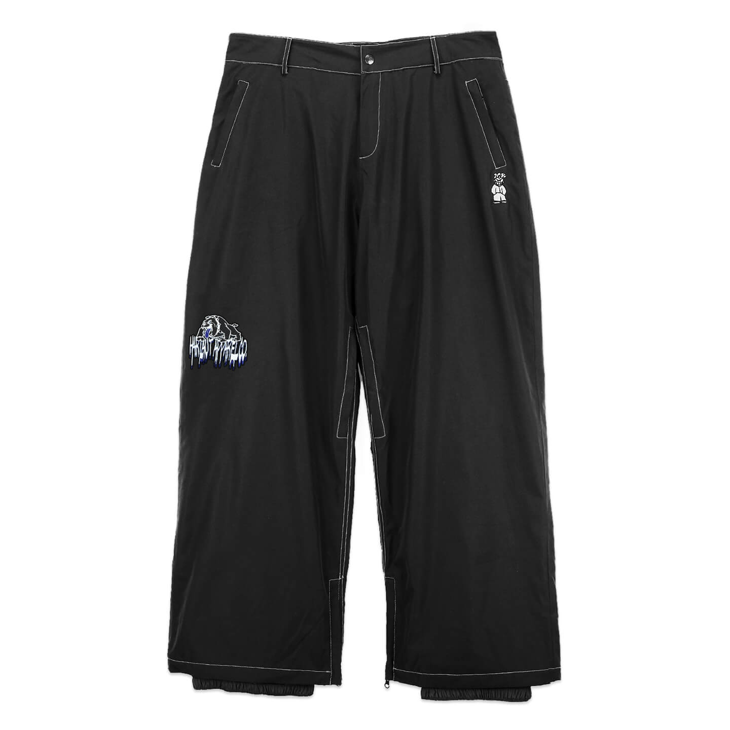 SHITKID SNOWPANTS - VOFF PATCH - BLACK – Harlaut Apparel Co.