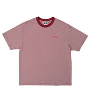 STRIPE TEE - WINE RED