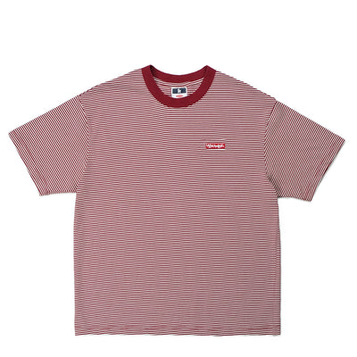 STRIPE TEE - WINE RED