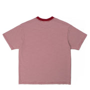 STRIPE TEE - WINE RED