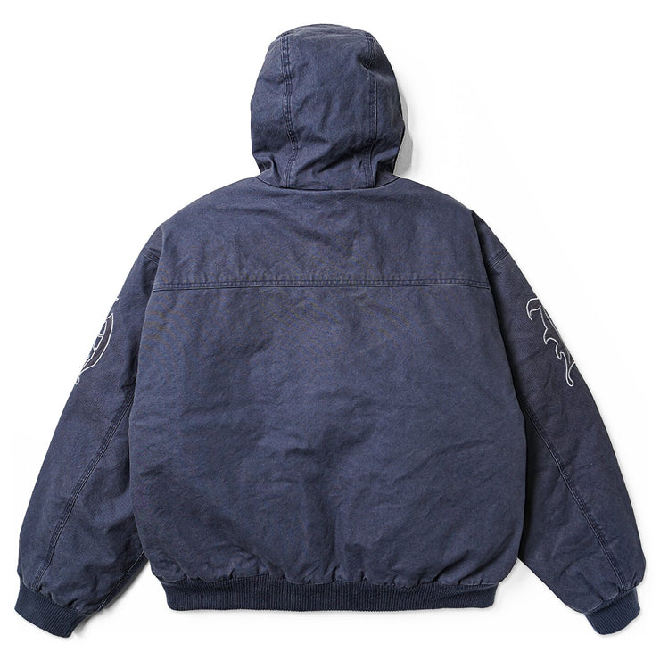 STUDDED CANVAS JACKET - NAVY – Harlaut Apparel