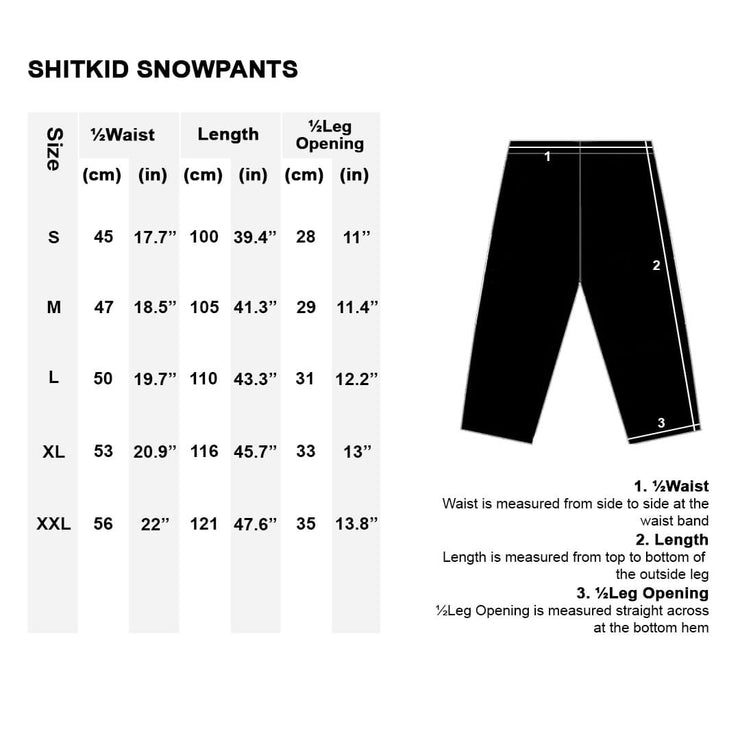 SHITKID SNOWPANTS - GREY / BLACK – Harlaut Apparel Co.