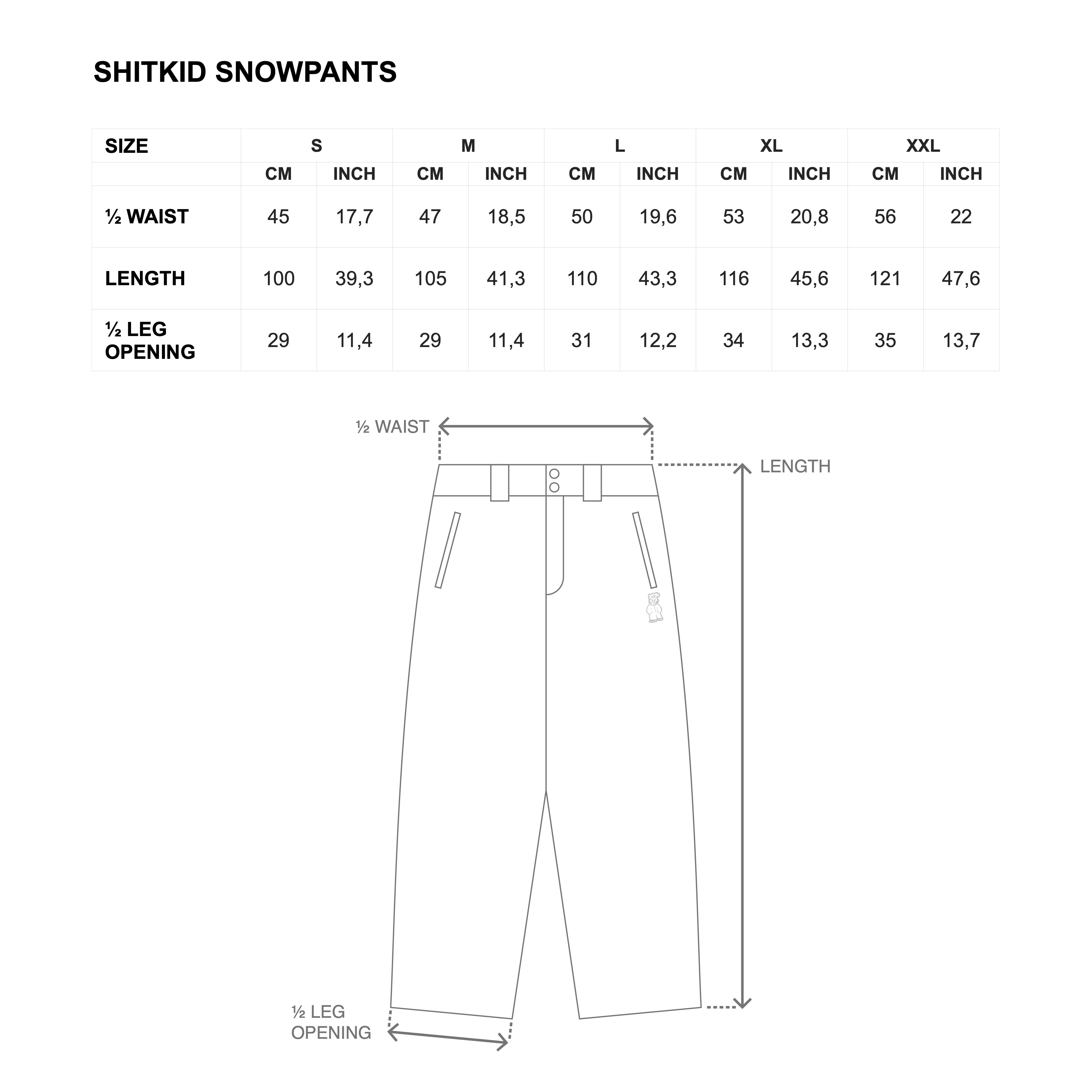 SHITKID SNOWPANT - BLACK – Harlaut Apparel