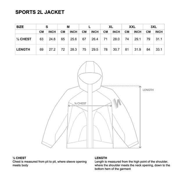SPORTS 2L JACKET - GREY / BLACK