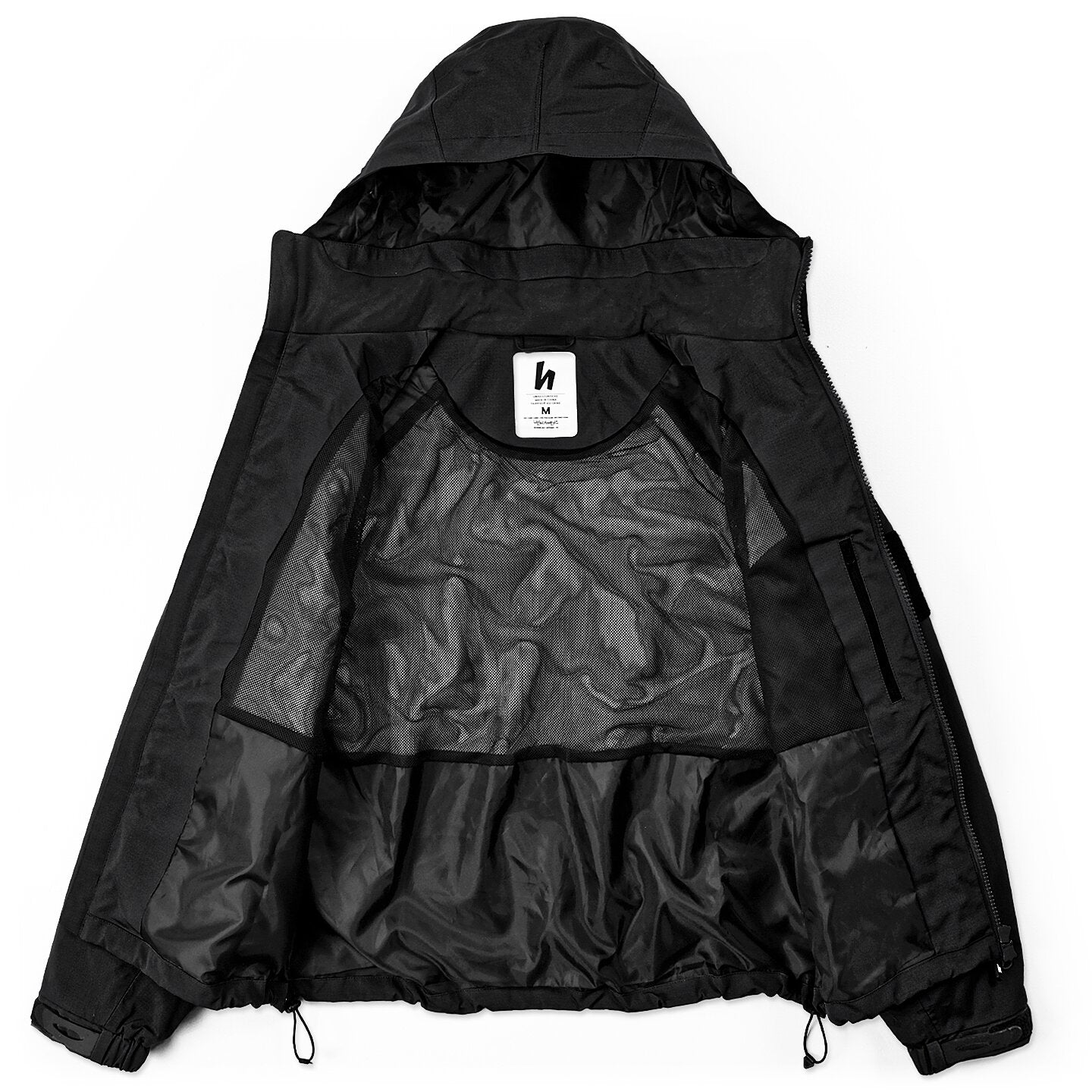 harlaut apparel ジャケット フリースキー Lサイズ　ブラック VILLAIN ZIP HOODIE – Harlaut Apparel