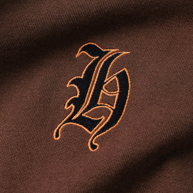 THERMAL ZIP HOODIE - BROWN