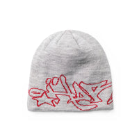 WILDSTYLE BEANIE - ASH / RED