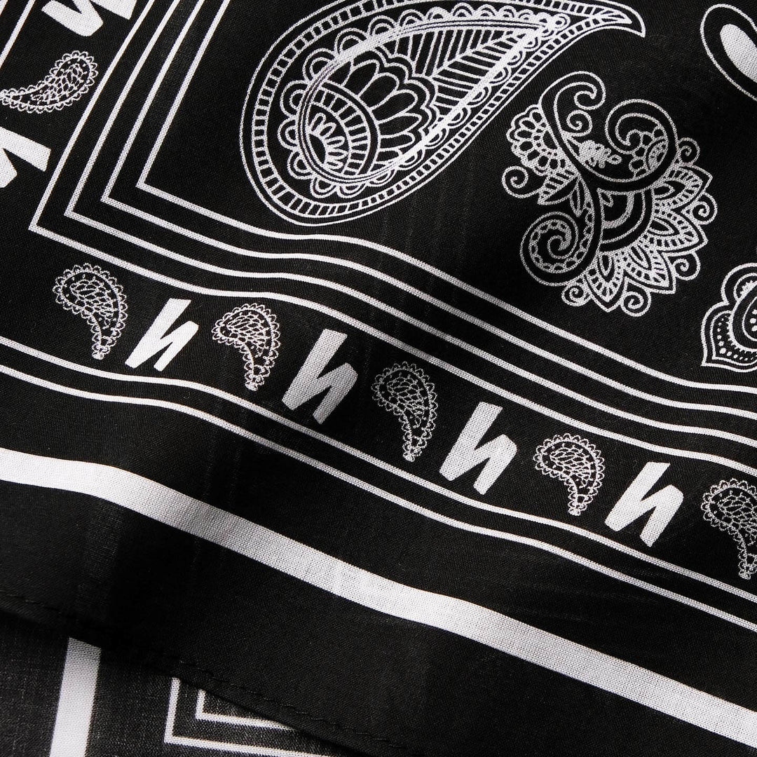 PAISLEY BANDANA - BLACK – Harlaut Apparel