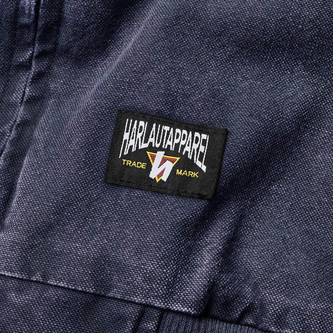 STUDDED CANVAS JACKET - NAVY – Harlaut Apparel