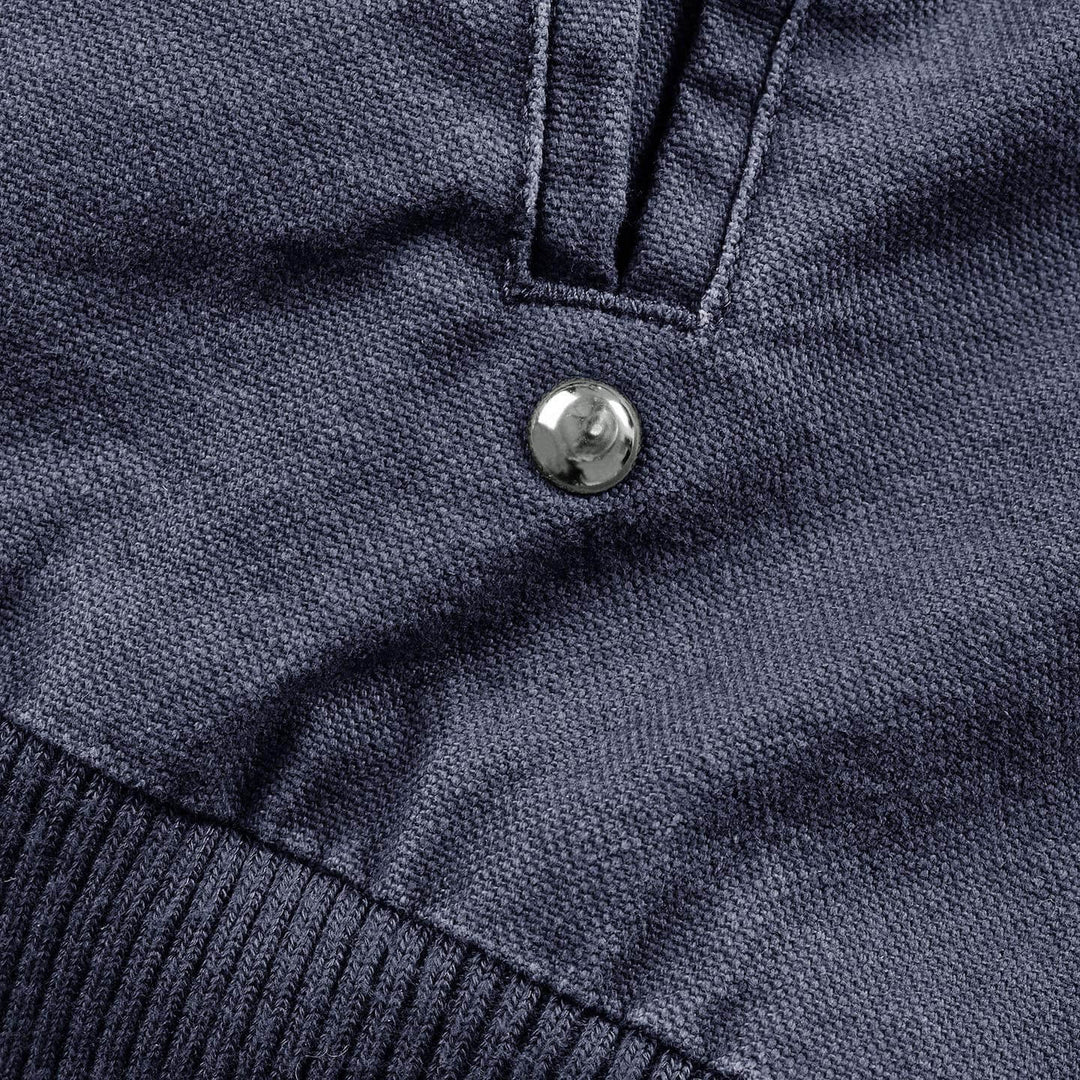 STUDDED CANVAS JACKET - NAVY – Harlaut Apparel