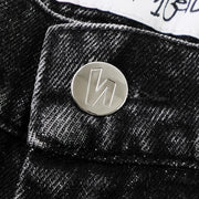 DENIM 13OZ WORK SHORT - WASHED BLACK