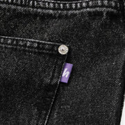 DENIM 13OZ WORK SHORT - WASHED BLACK