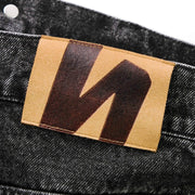 DENIM 13OZ WORK SHORT - WASHED BLACK