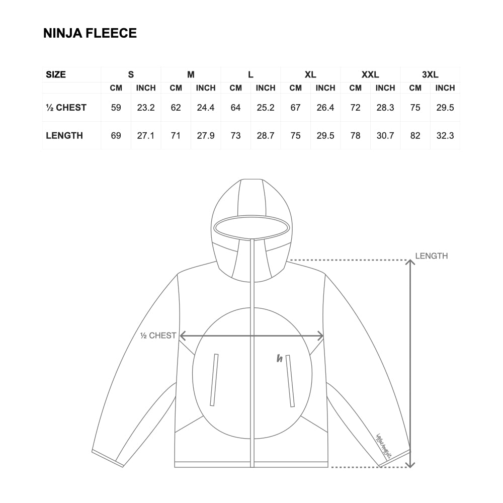NINJA FLEECE JACKET - STHLM WHITE – Harlaut Apparel