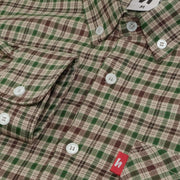 PLAID SHIRT - BROWN / GREEN