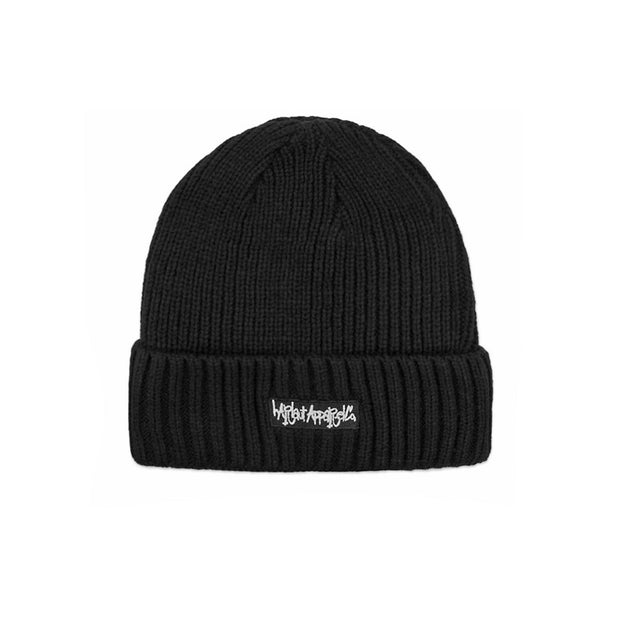 SCRIPT BEANIE - BLACK