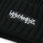 SCRIPT BEANIE - BLACK