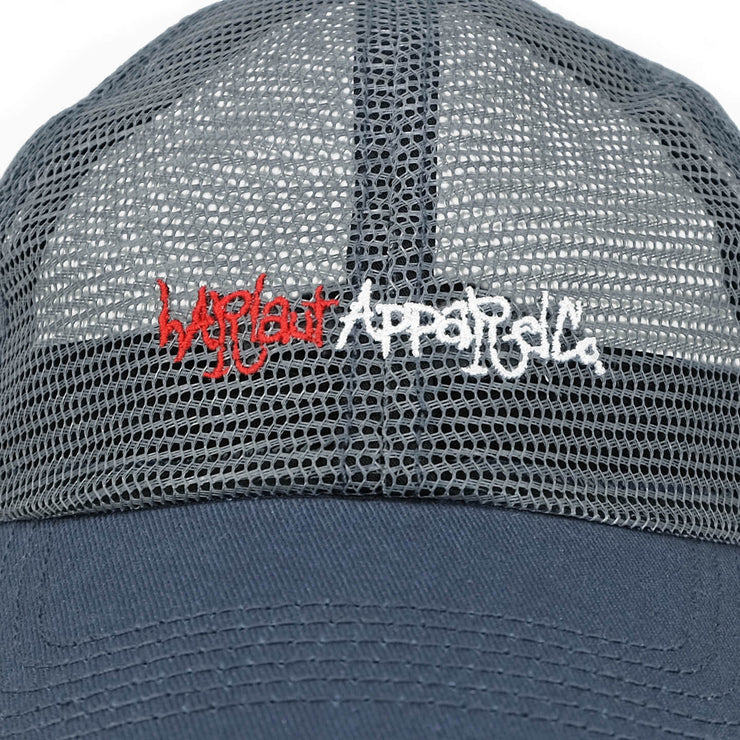 SCRIPT MESH CAP - DUST BLUE