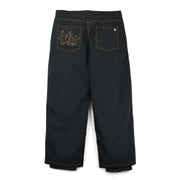 SHITKID SNOWPANTS - ANTIQUE - BLACK / GOLD