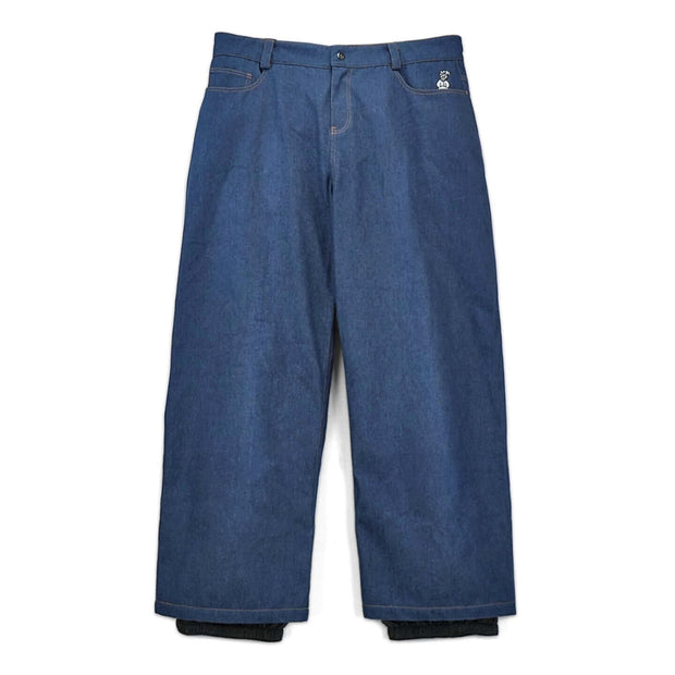 SHITKID DENIM SNOWPANTS - INDIGO