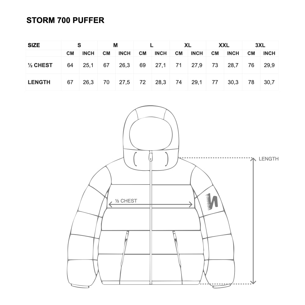 STORM 700 PUFFER - BRONZE – Harlaut Apparel